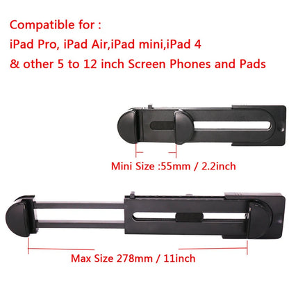 Phone Tablet PC Stand Tripod Mount Adapter Flexible Adjustable Clamp Holder Handheld Selfie Stick Tripod for iPad Mini Air Pro