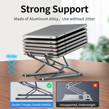 NEW N8 Adjustable Laptop Stand Aluminum for Macbook Tablet Notebook Stand Table Cooling Pad Foldable Laptop Holder