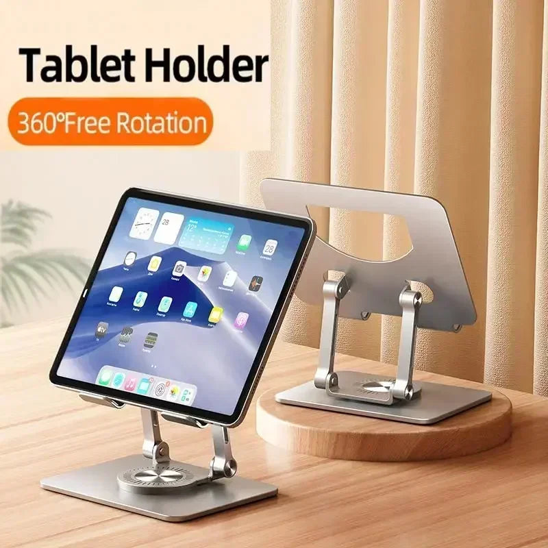 360° Rotatable Tablet Holder Adjustable Foldable Desktop Stand Holder Compatible For 4.7-12 Inch Ipad Pro/Air/Min Laptop Tablet