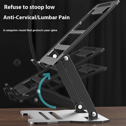 Portable Laptop Tablet Stand Holder Universal Anti Slip Stable Metal Bracket Adjustable Laptop Riser Notebook Stand for Macbook