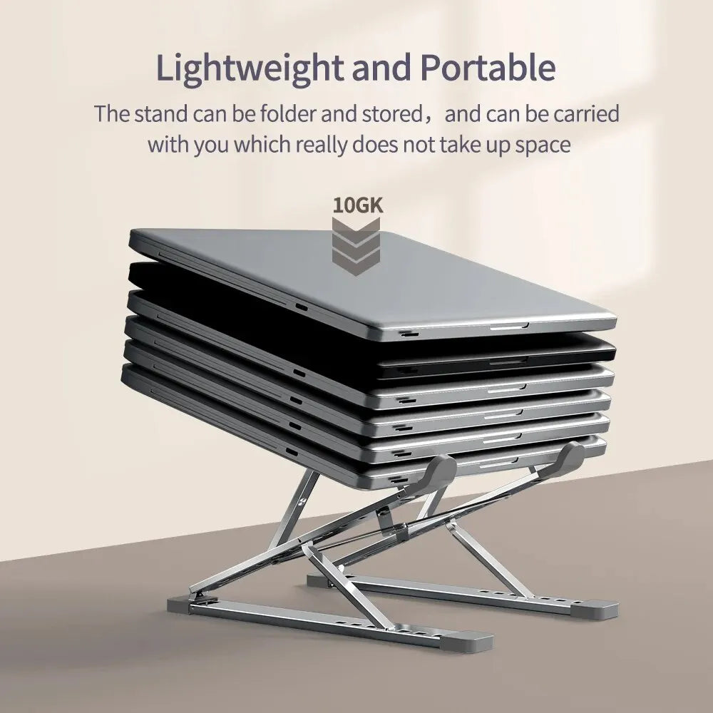 N8 Adjustable Portable Laptop Stand Aluminum for Macbook Tablet Notebook Stand Table Cooling Pad Foldable Laptop Holder