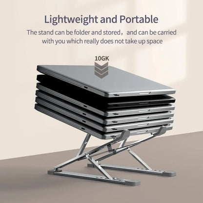 N8 Adjustable Portable Laptop Stand Aluminum for Macbook Tablet Notebook Stand Table Cooling Pad Foldable Laptop Holder