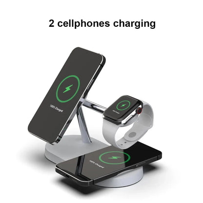 3 in 1 Wireless Charger For iPhone 14 13 12 Pro Max macsafe charger Fast Charging Station for iWatch 8 7 6 5 4 Airpods 2 3 Pro