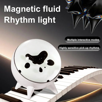 Magnetic Ferrofluid Music Rhythm Lamp Sound Sensitive Fluid Pickup Lamp Ferrofluid Light Desktop Decorative Speakers Companion