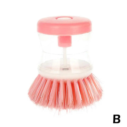 Kitchen Wash Pot Dish Brush With Dispenser Liquid Filling Does Not Hurt Pan Brushes Pressing Automatic Cleaning X8X5