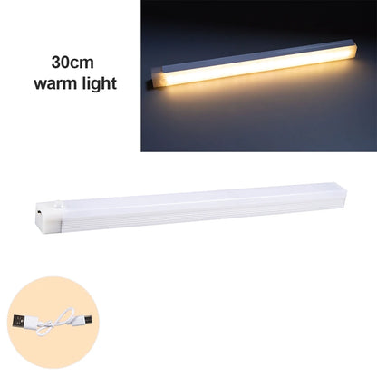 30CM/11.81inch Magnetic Smart Sensor Cabinet Light Rechargeable Night Light Home Closet Light Support Infinitely Dimmable