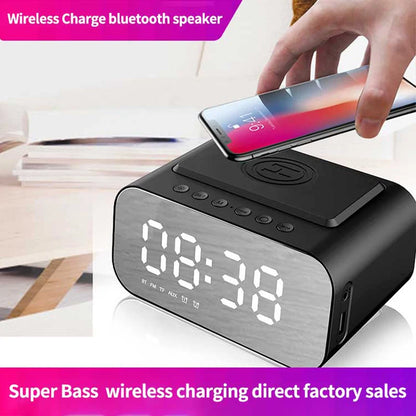 BT510 Wireless Bluetooth Speaker Charging 5W With LED Clock Alarm Function FM Radio Speaker