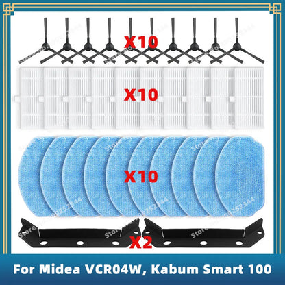 Compatible For Midea VCR04W / Kabum Smart 100 / IRBIS Bean 0121 / 틴도우 Teendow BR151 Replacement Parts Side Brush Filter Mop