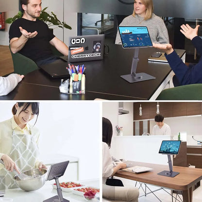 Aluminum Tablet Stand Desk Riser 360° Rotation Multi-Angle Height Adjustable Foldable Holder Dock For Xiaomi iPad Tablet Laptop