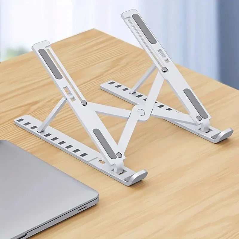 Laptop Stand Single Fork Folding Lift Cooling Base Desktop Tablet Portable Bracket Ten Levels Adjustable