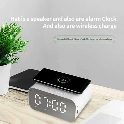 BT510 Wireless Bluetooth Speaker Charging 5W With LED Clock Alarm Function FM Radio Speaker