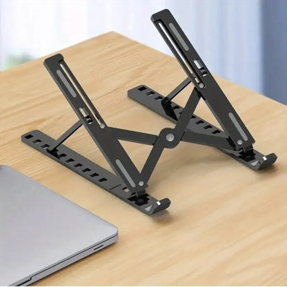 Laptop Stand Single Fork Folding Lift Cooling Base Desktop Tablet Portable Bracket Ten Levels Adjustable