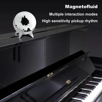 Dancing Ferrofluid Sound Visualizer with Music Rhythm Rechargeable Easy to Use Wireless Magnetic Pickup Music Speaker