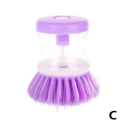 Kitchen Wash Pot Dish Brush With Dispenser Liquid Filling Does Not Hurt Pan Brushes Pressing Automatic Cleaning X8X5