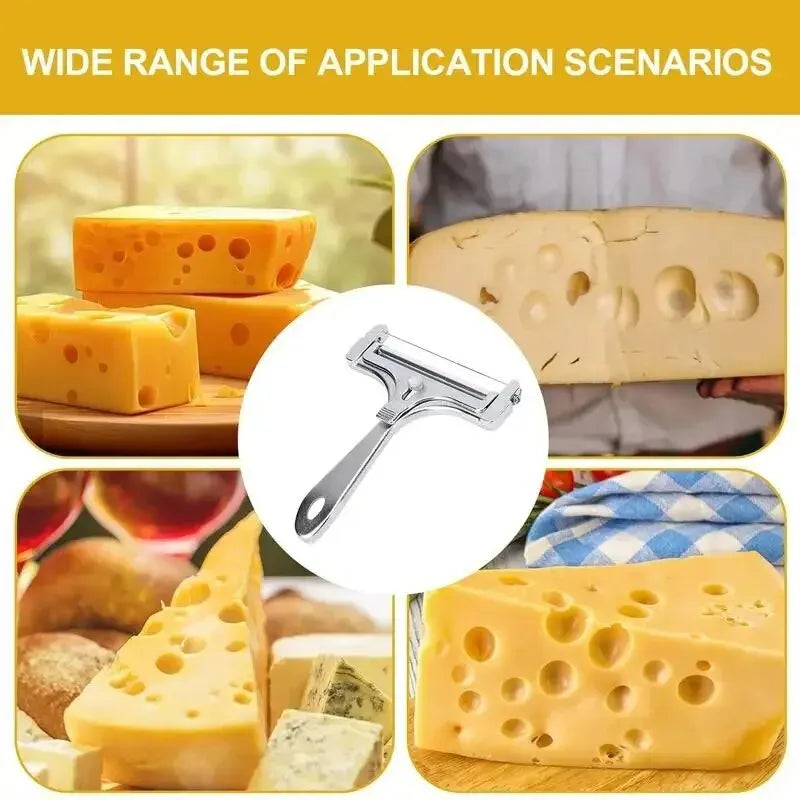 Stainless Steel Cheese Slicer Adjustable Thickness Butter Cutter Soft and Semi-Hard Kitchen Cooking Tools Cheddar Gadgets Grater