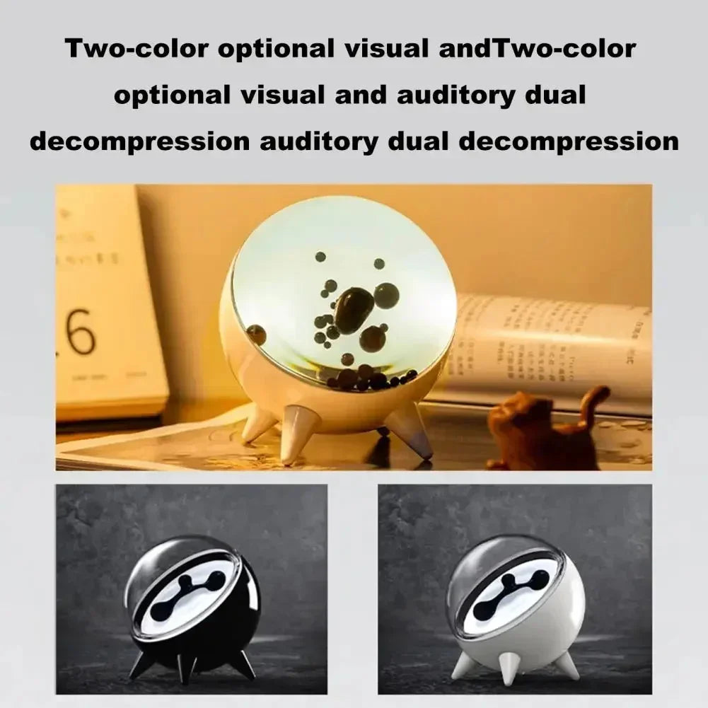 Dancing Ferrofluid Sound Visualizer with Music Rhythm Rechargeable Easy to Use Wireless Magnetic Pickup Music Speaker