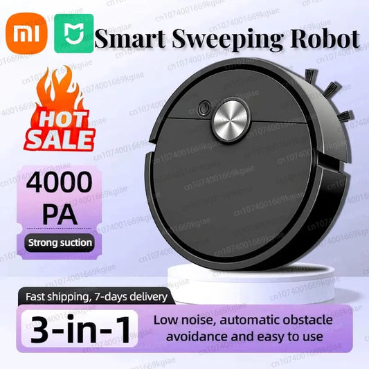 Xiaomi MIJIA 3 in 1 Smart Sweeping Robot Vacuum Cleaner 4000Pa Strong Suction Easy To Use For Hard Floors Pet Hair Carpets New