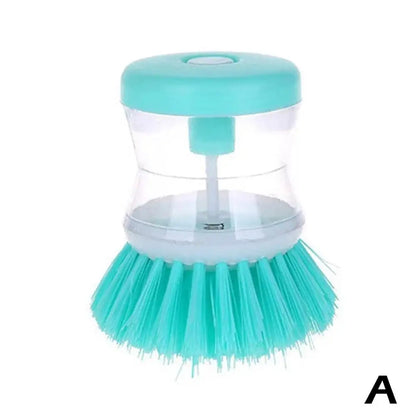 Kitchen Wash Pot Dish Brush With Dispenser Liquid Filling Does Not Hurt Pan Brushes Pressing Automatic Cleaning X8X5