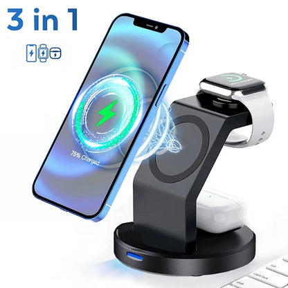 Wireless Charger Stand Mobile phone Holder For iPhone 16 15 14 13 iWatch 9 8 7 6 5 4  Ultra 1 2/se AirPods Fast Charging Station