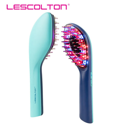 Lescolton EMS Electric Massage Comb Red Blue Light Therapy Hair Growth Massage Scalp Brush Anti Hair Loss Liquid Oil Applicator