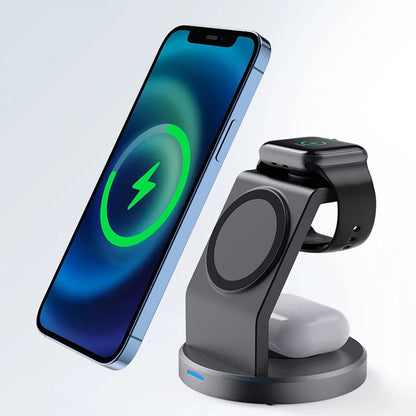 Wireless Charger Stand Mobile phone Holder For iPhone 16 15 14 13 iWatch 9 8 7 6 5 4  Ultra 1 2/se AirPods Fast Charging Station