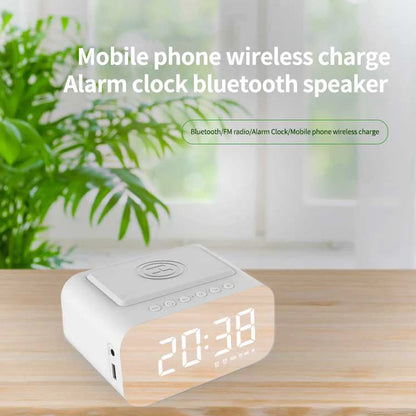 BT510 Wireless Bluetooth Speaker Charging 5W With LED Clock Alarm Function FM Radio Speaker