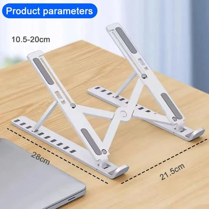 Laptop Stand Single Fork Folding Lift Cooling Base Desktop Tablet Portable Bracket Ten Levels Adjustable